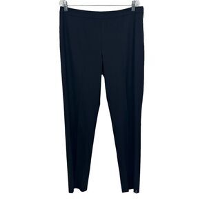 Lafayette 148 New York Women‎ Wool Pants Stretch Tapered Side Zip Black Sz 10